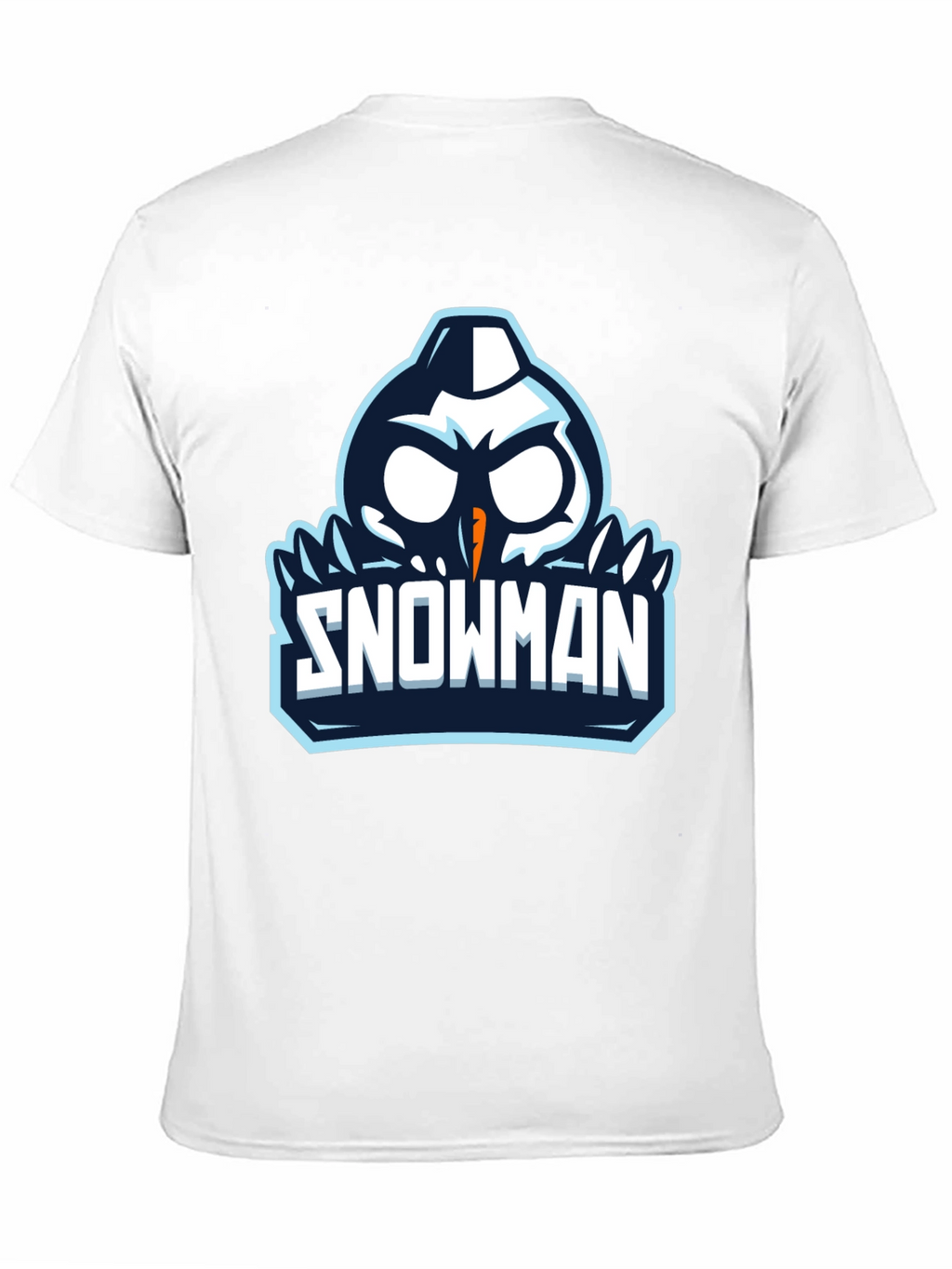 Snowman Graphic Print Black T-Shirt