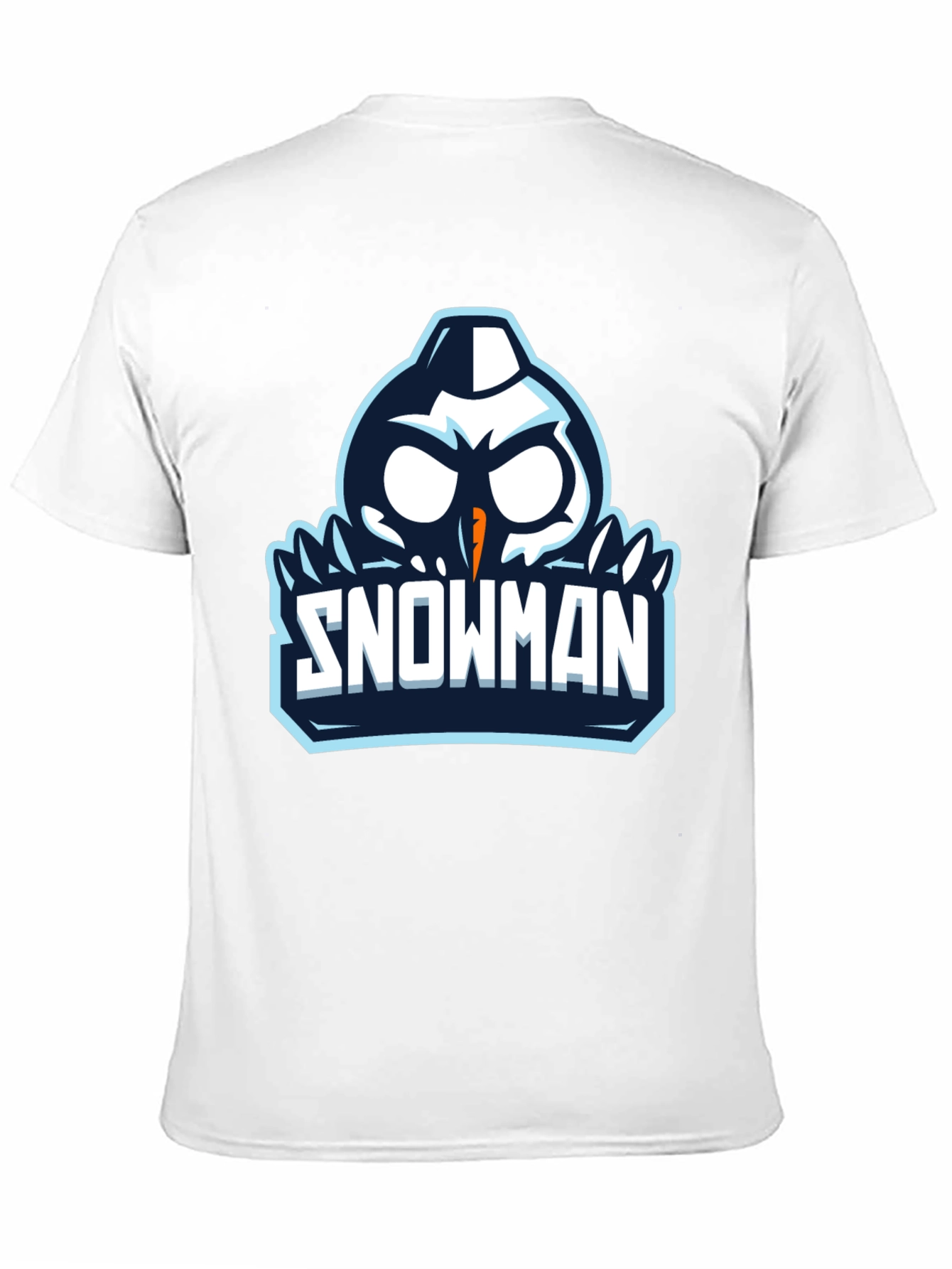 Snowman Graphic Print Black T-Shirt