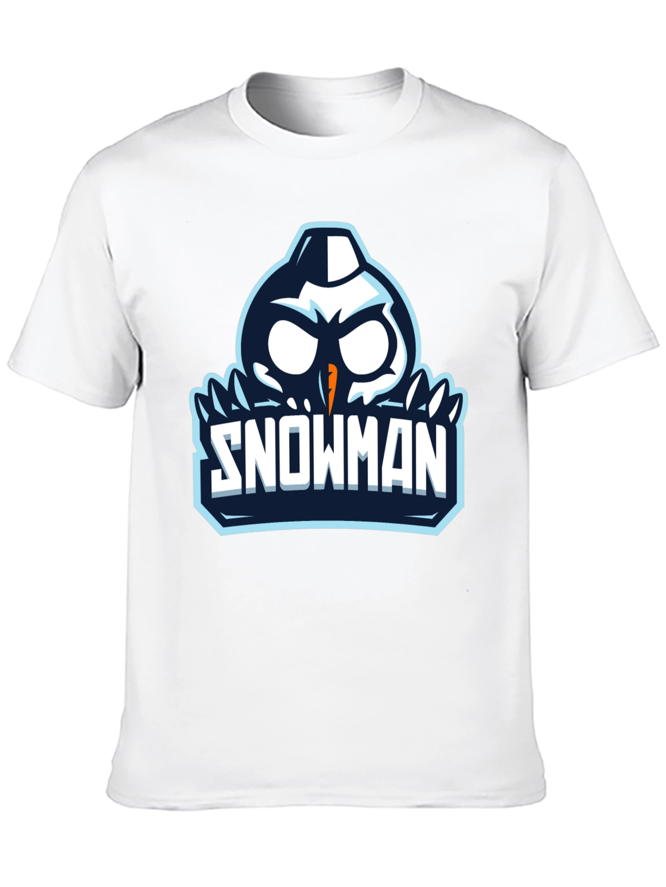 Snowman Graphic Print Black T-Shirt