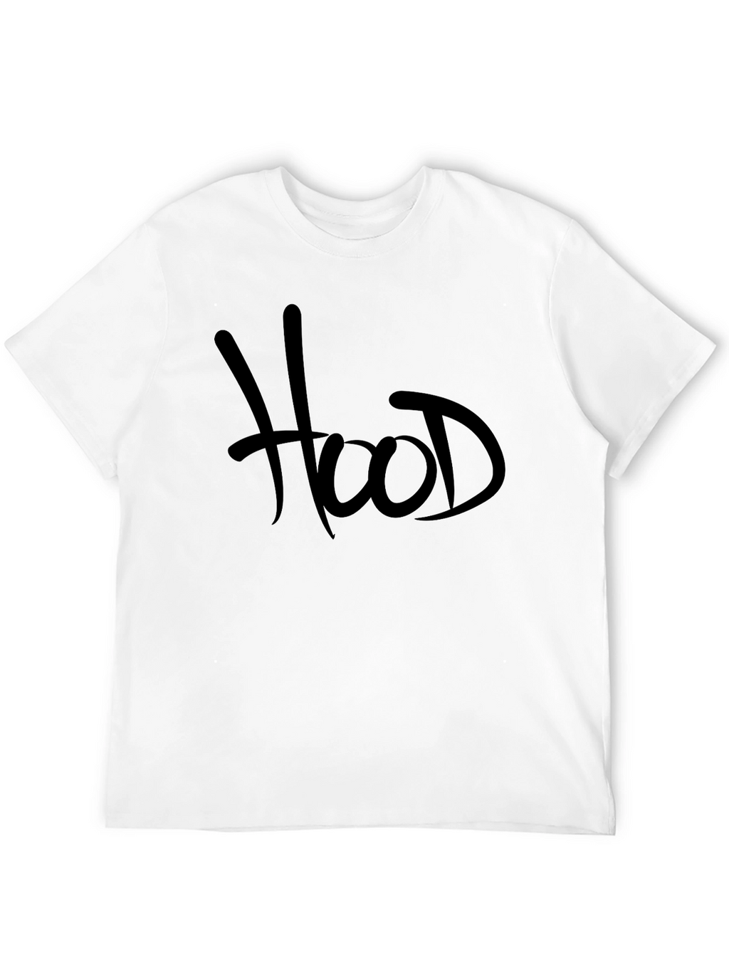 Hood Graphic Tee - Black Casual T-Shirt