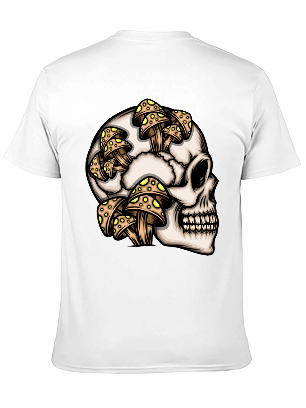 Skull & Mushroom Graphic T-Shirt - Unique Design