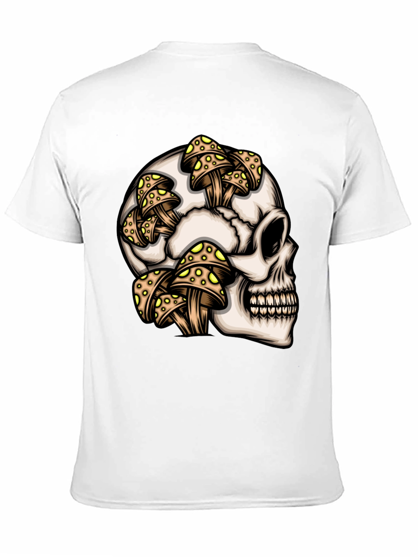 Skull & Mushroom Graphic T-Shirt - Unique Design