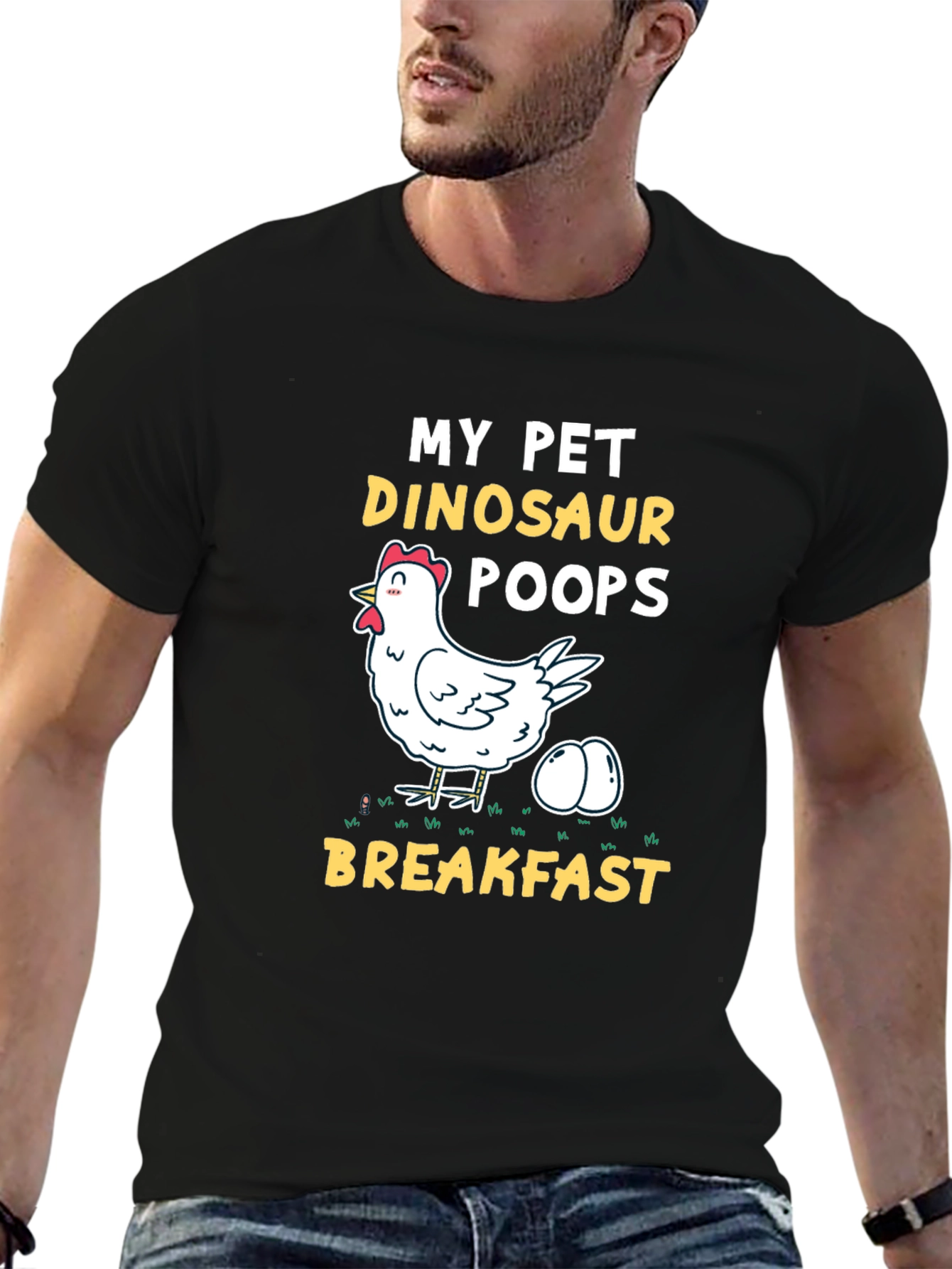 My Pet Dinosaur Chicken T-Shirt - Novelty Breakfast Tee