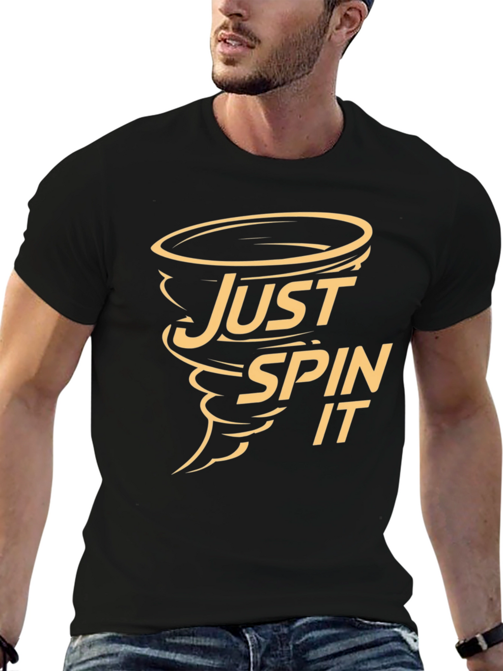 Just Spin It - Novelty Graphic T-Shirt