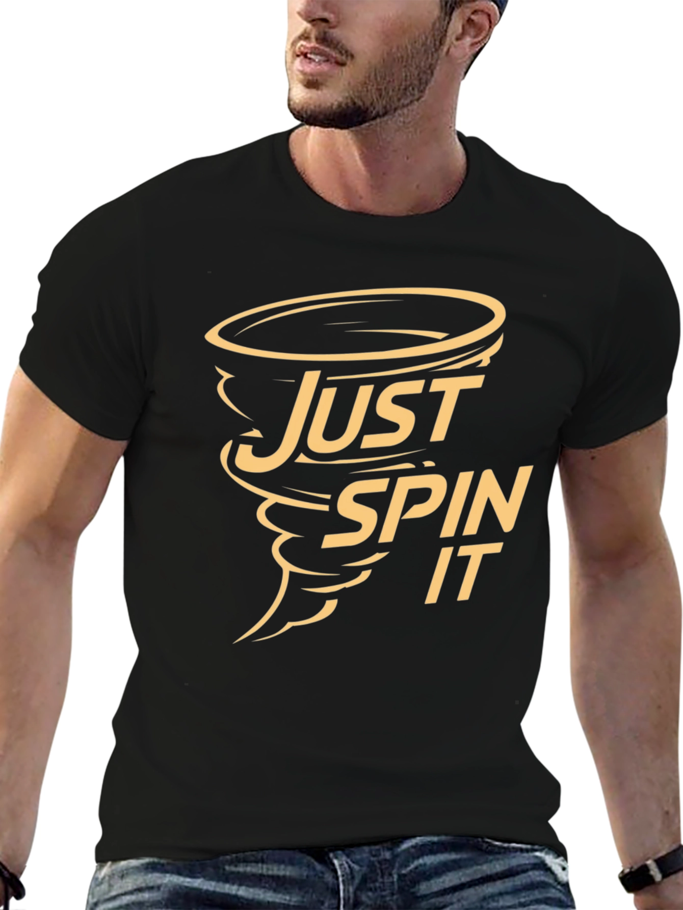 Just Spin It - Novelty Graphic T-Shirt