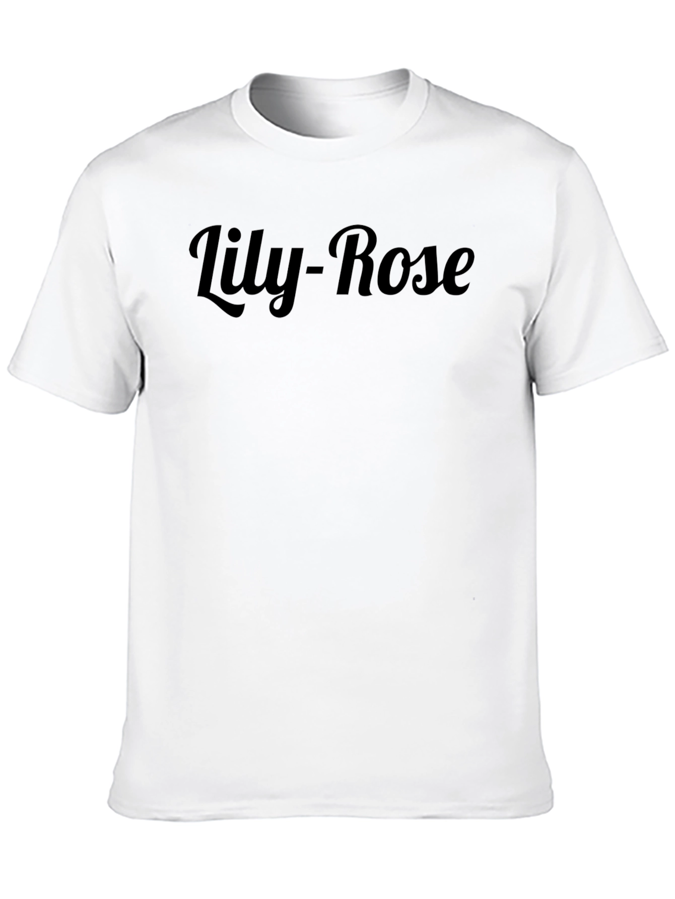 Lily-Rose Black Graphic Tee - Stylish Unisex T-Shirt