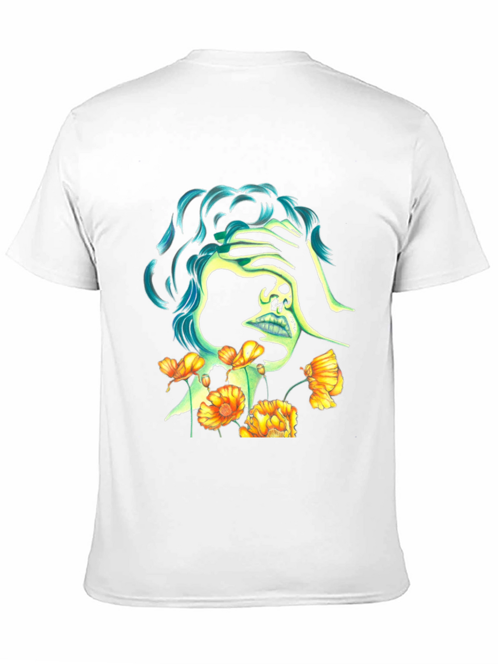Skull & Flowers Graphic Black T-Shirt