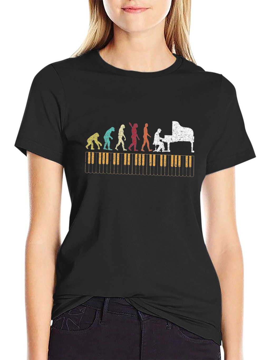 Piano Evolution Graphic T-Shirt