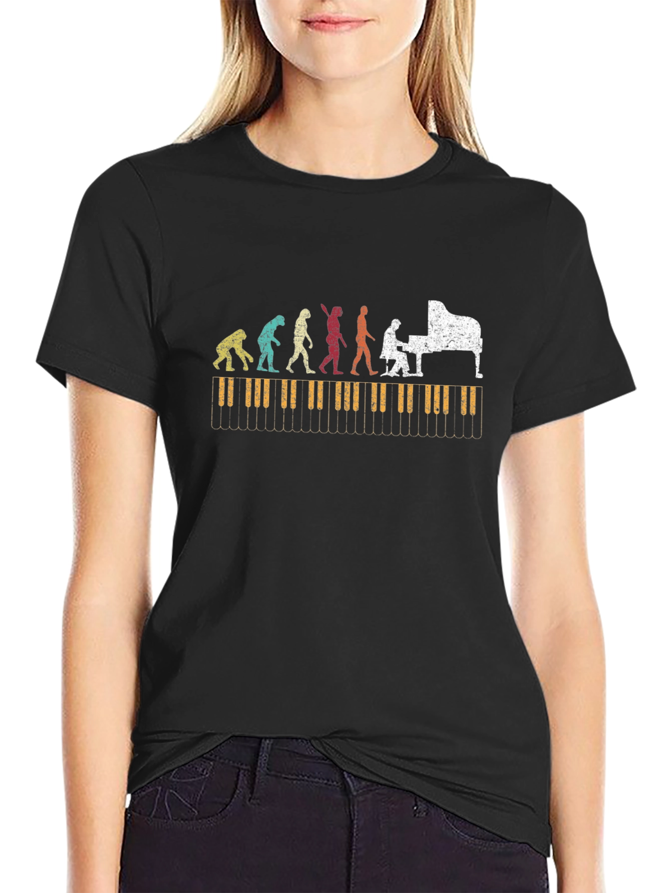 Piano Evolution Graphic T-Shirt