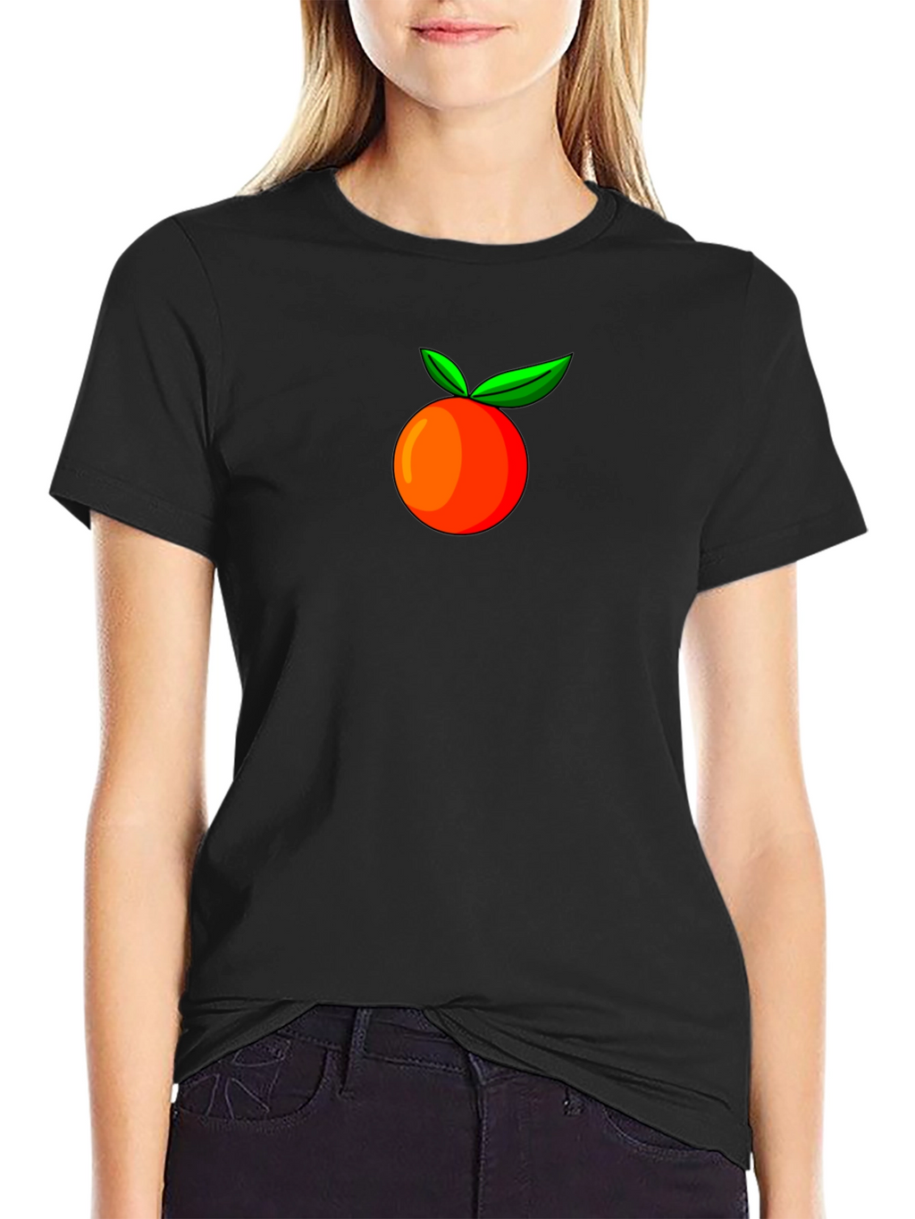 Orange Fruit Graphic Tee - Stylish Casual Wear