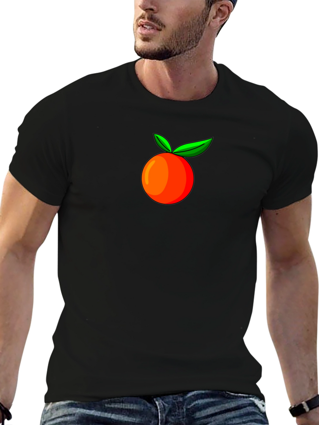 Orange Fruit Graphic Tee - Stylish Casual Wear