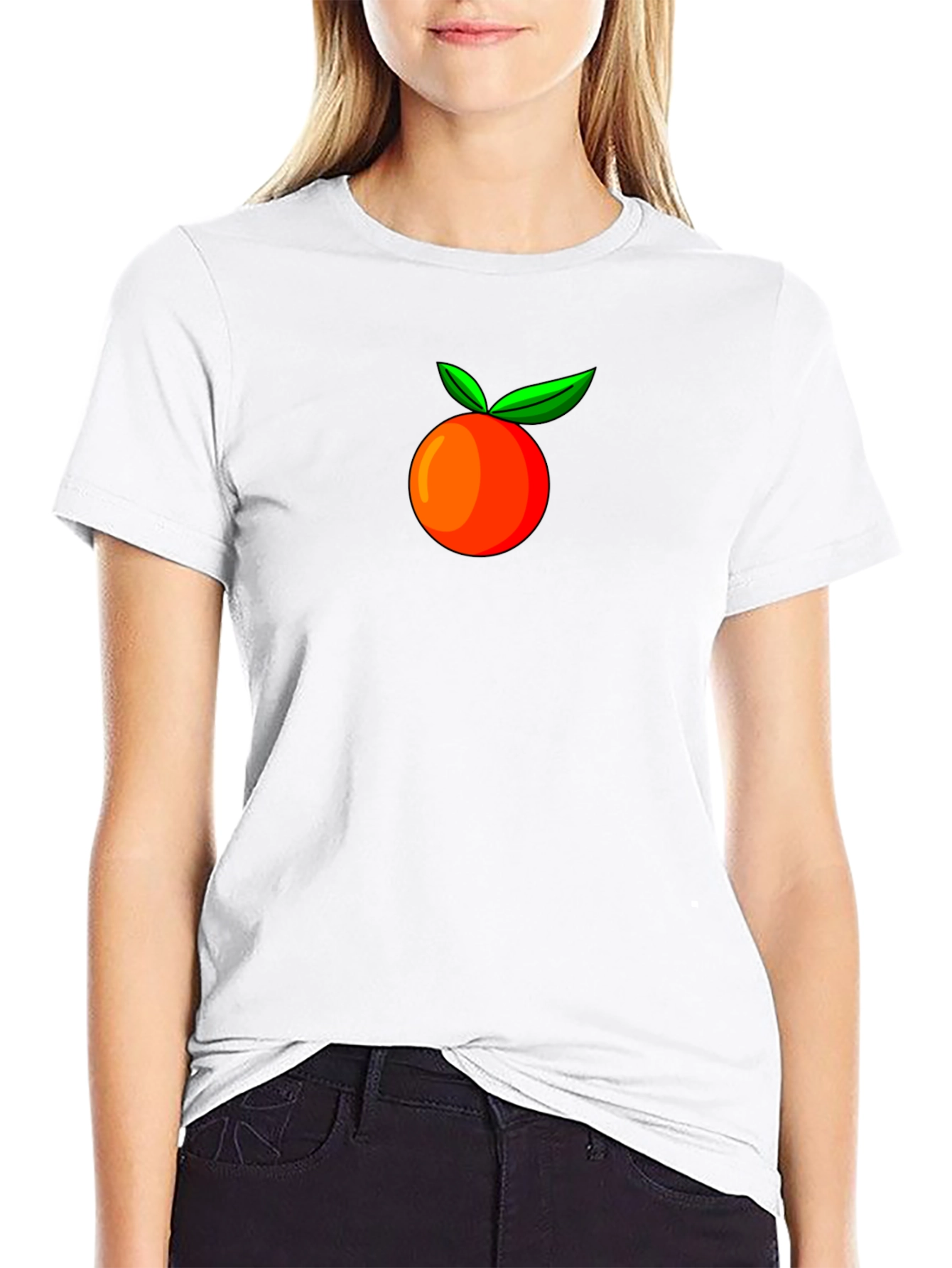Orange Fruit Graphic Tee - Stylish Casual Wear