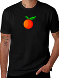 Orange Fruit Graphic Tee - Stylish Casual Wear
