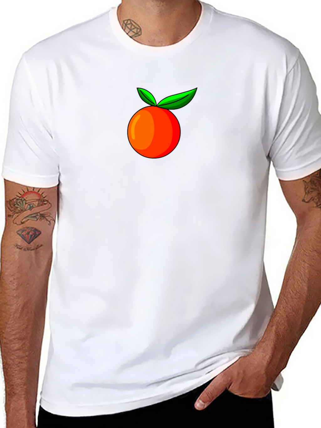 Orange Fruit Graphic Tee - Stylish Casual Wear