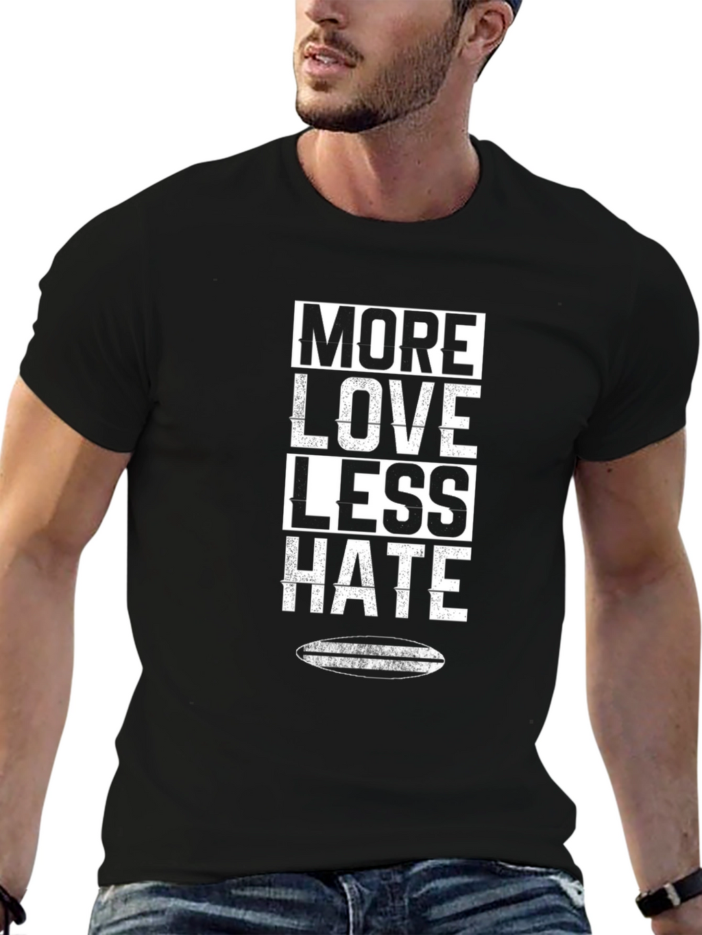 More Love Less Hate Graphic T-Shirt