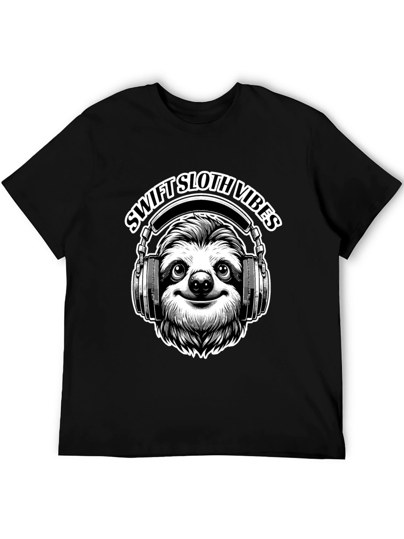 Swift Sloth Vibes Black T-Shirt
