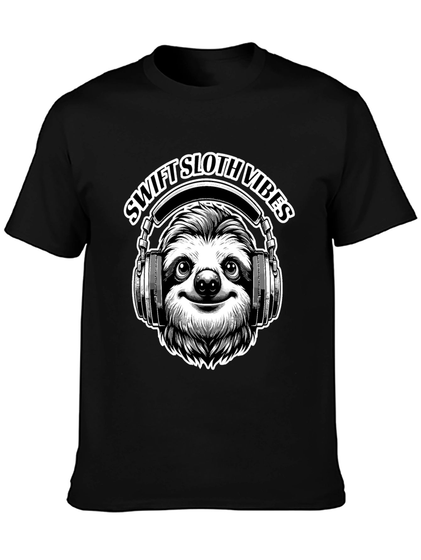 Swift Sloth Vibes Black T-Shirt