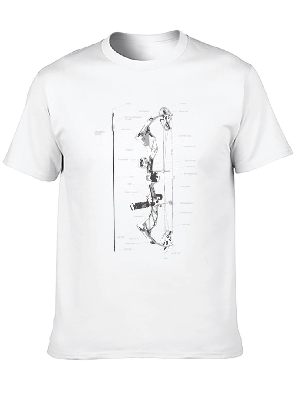 Bow Anatomy Graphic T-Shirt | Archery Enthusiast Tee