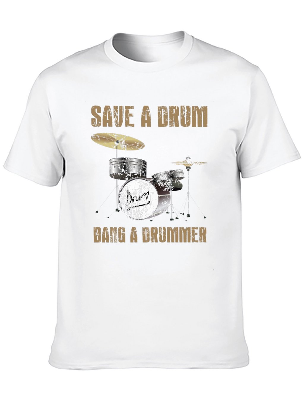 Save a Drum Bang a Drummer Graphic T-Shirt