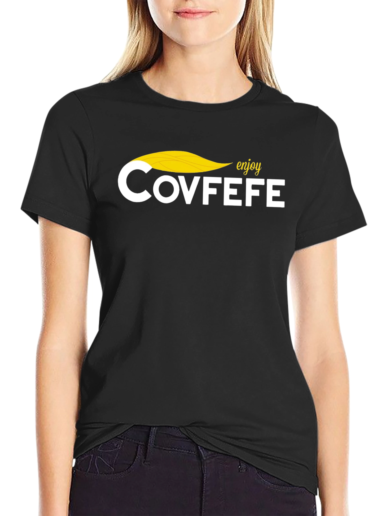Enjoy Covfefe Graphic Tee - Novelty T-Shirt