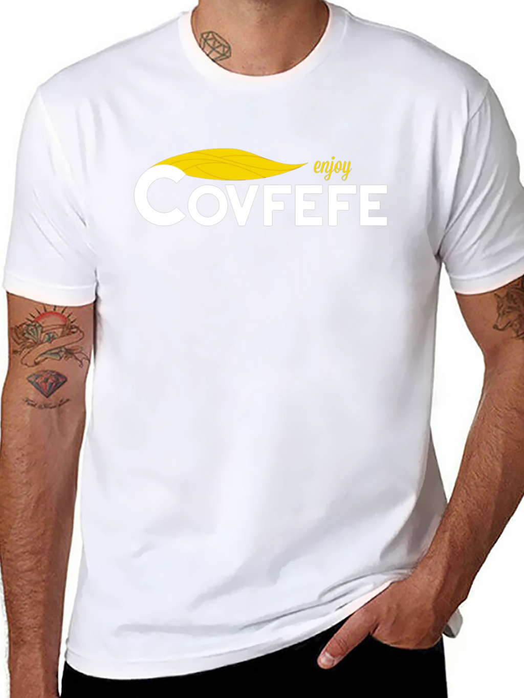 Enjoy Covfefe Graphic Tee - Novelty T-Shirt