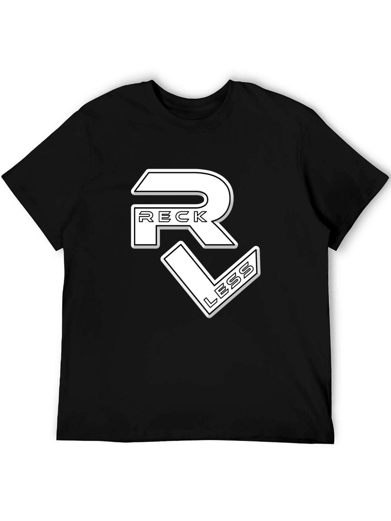 Reckless Graphic Print Black T-Shirt