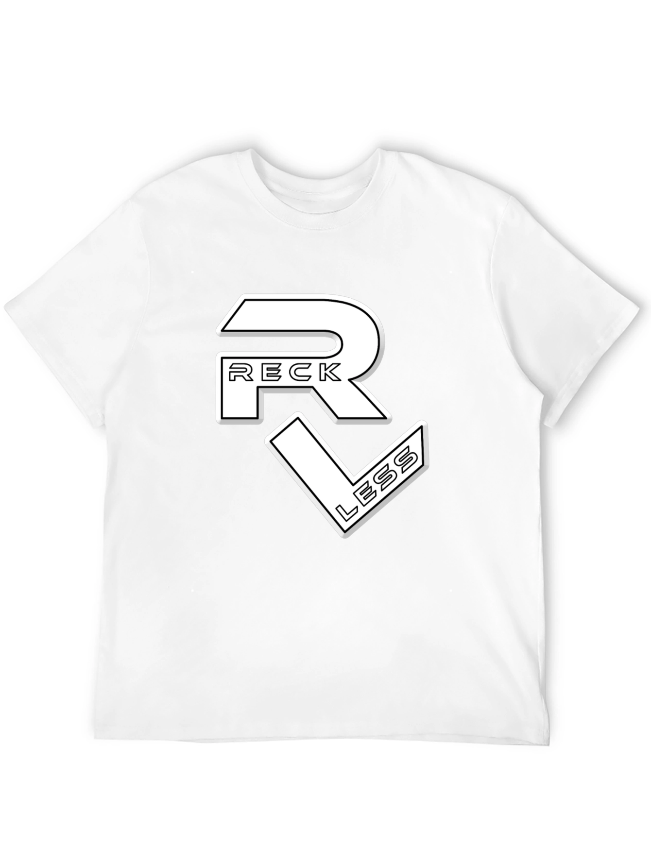 Reckless Graphic Print Black T-Shirt