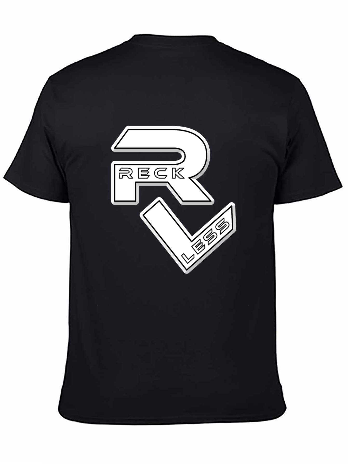 Reckless Graphic Print Black T-Shirt