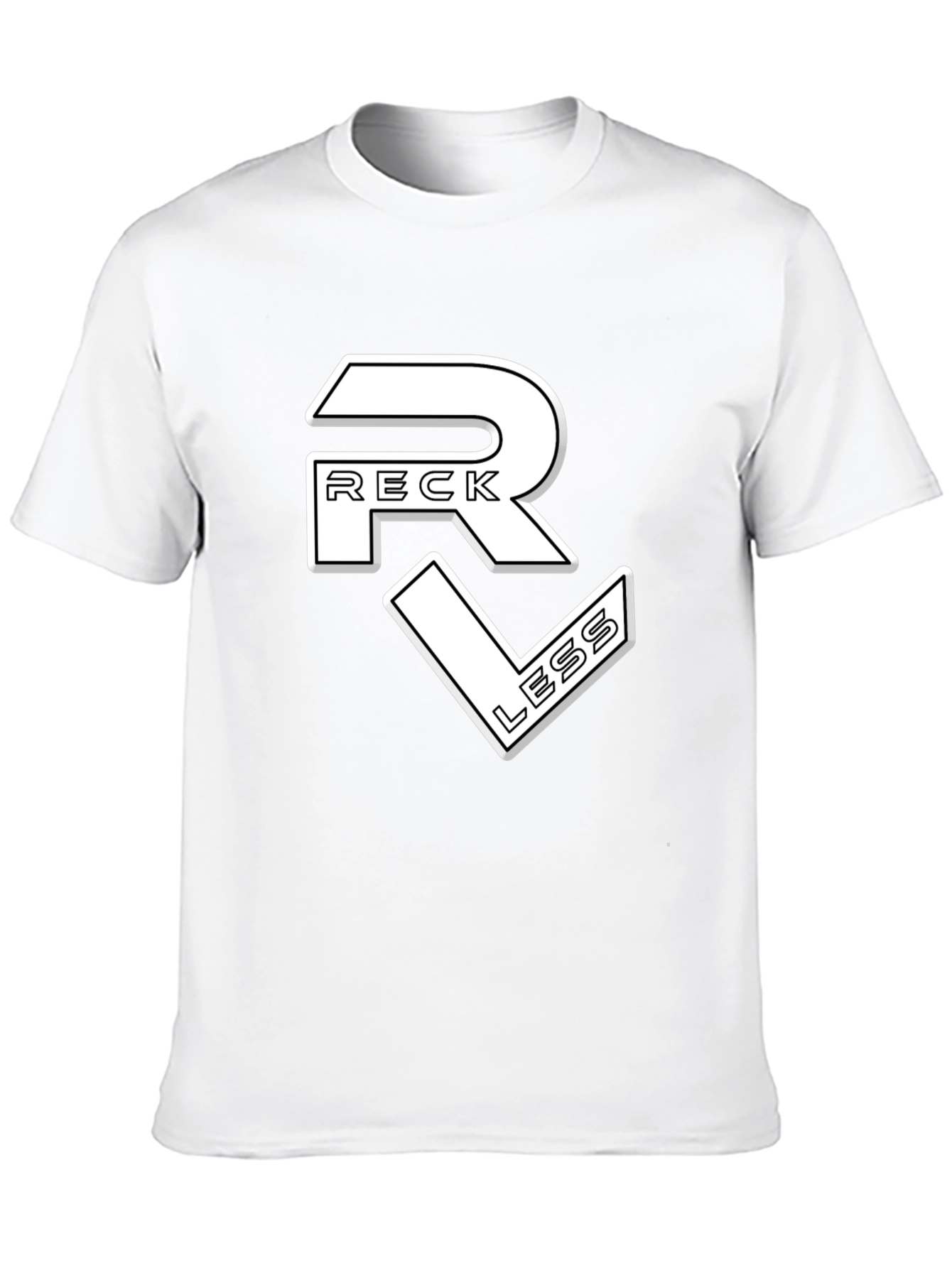 Reckless Graphic Print Black T-Shirt