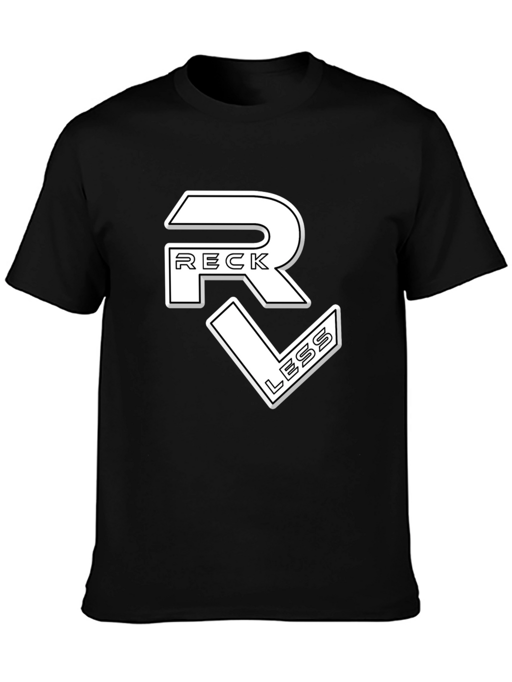 Reckless Graphic Print Black T-Shirt