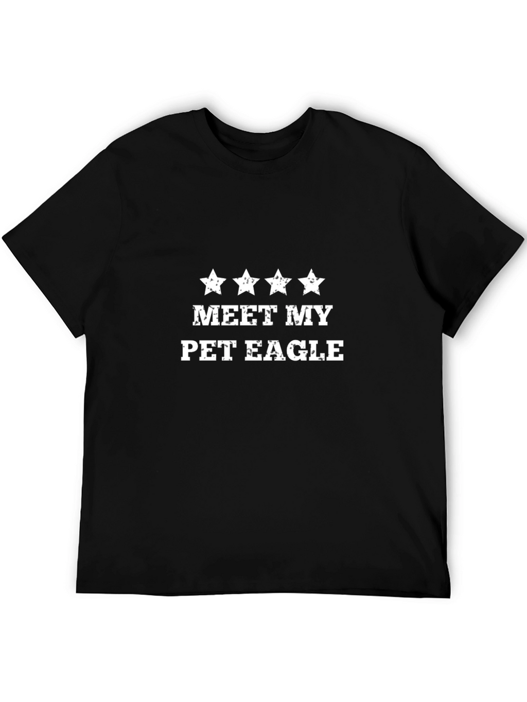 Meet My Pet Eagle Graphic T-Shirt - Black