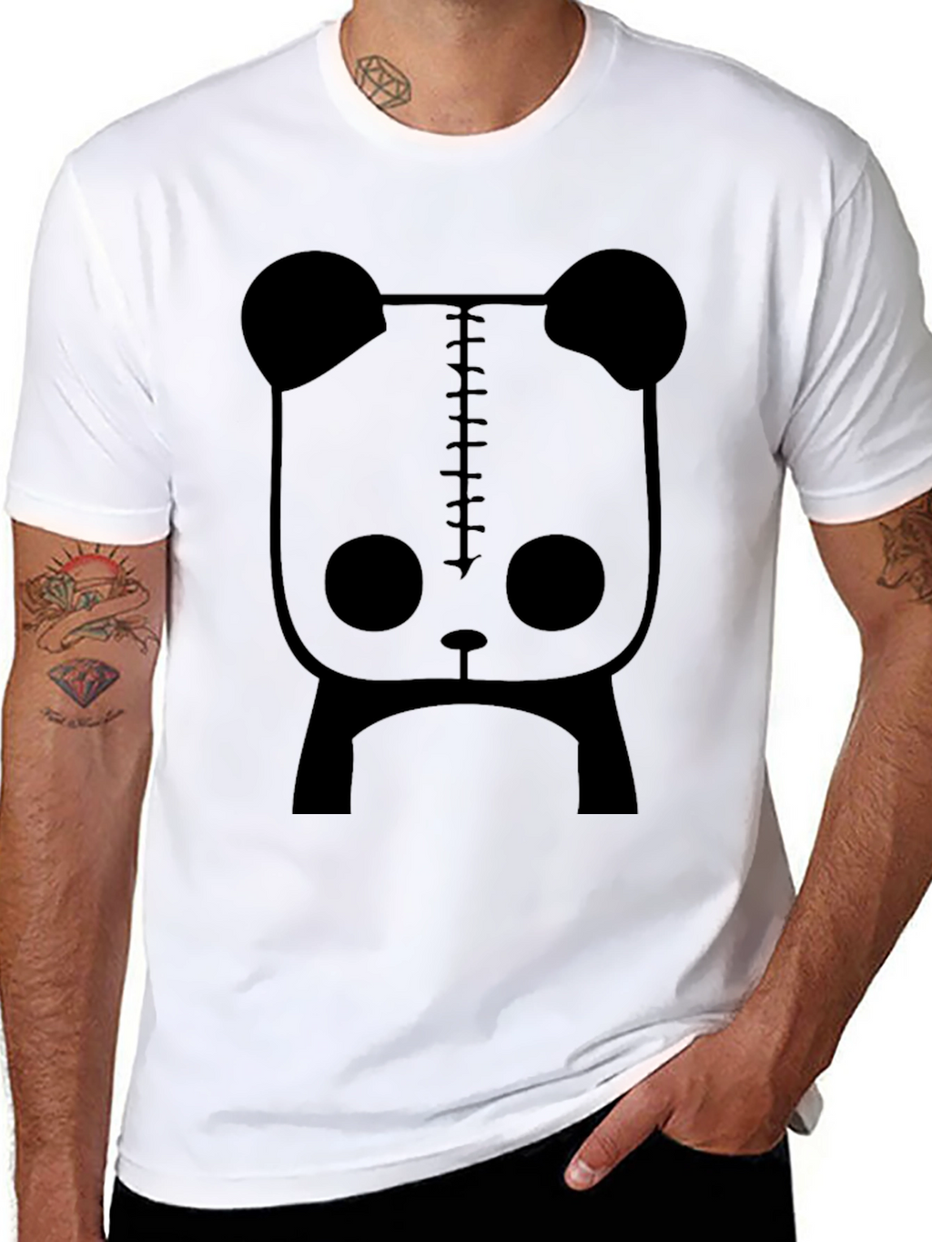 Gothic Panda T-Shirt - Unique Graphic Tee