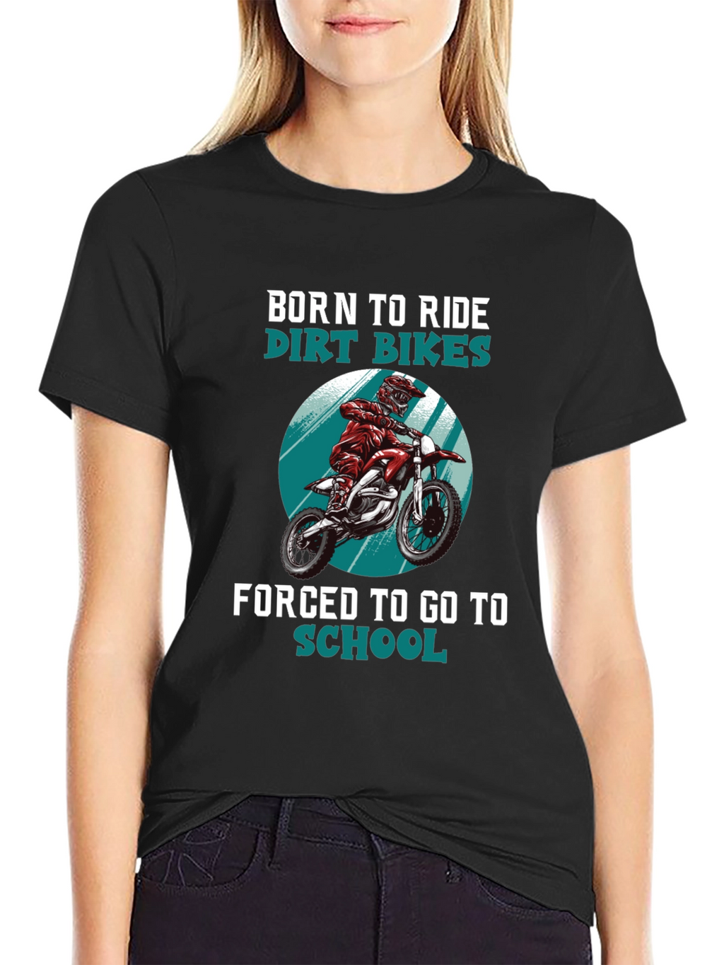 Born to Ride Dirt Bikes Graphic T-Shirt