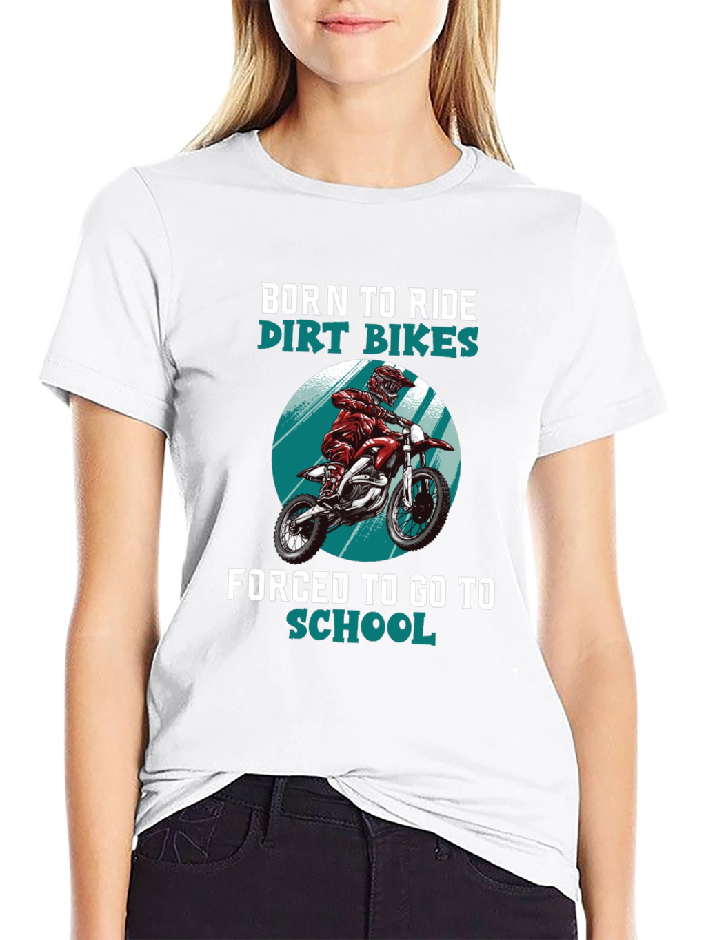 Born to Ride Dirt Bikes Graphic T-Shirt
