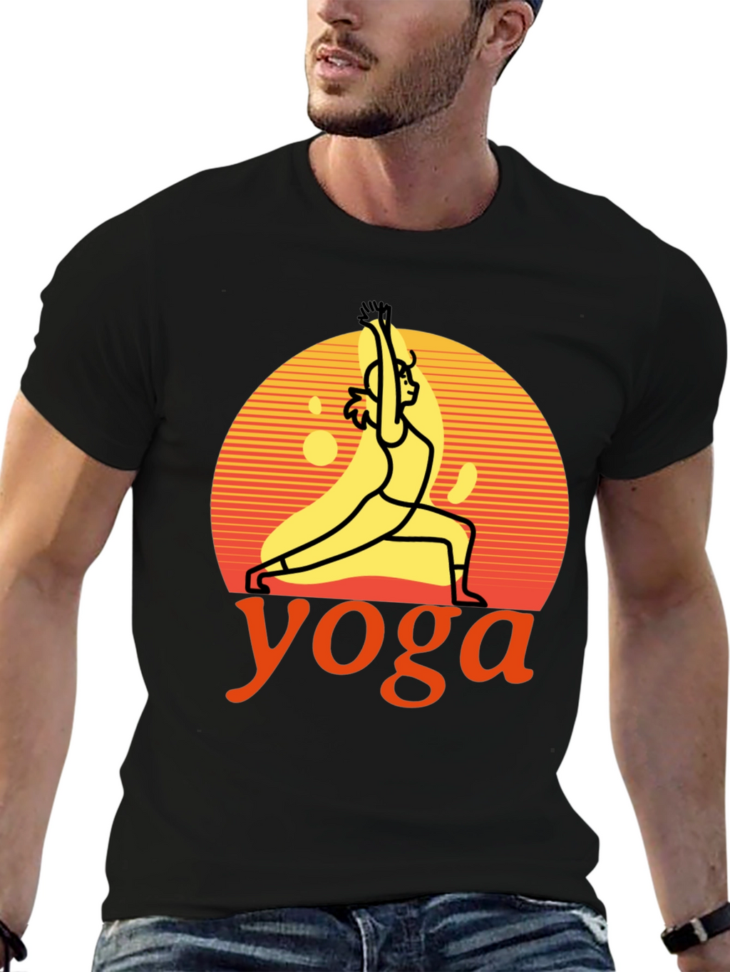 Yoga Graphic Tee - Unisex Black T-Shirt