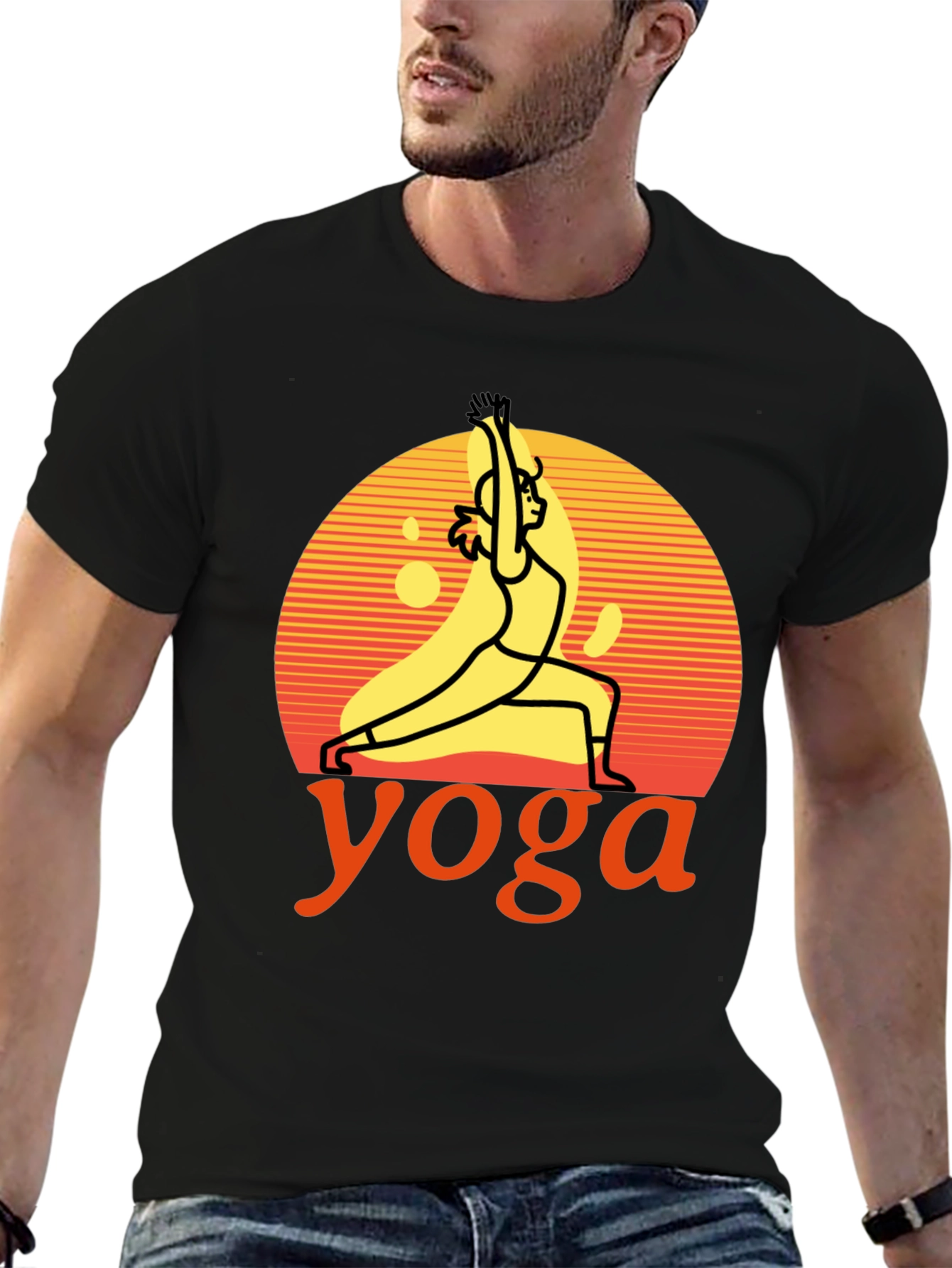 Yoga Graphic Tee - Unisex Black T-Shirt