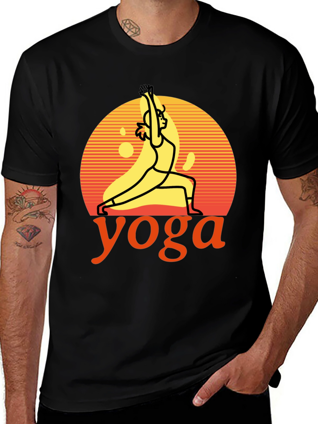 Yoga Graphic Tee - Unisex Black T-Shirt