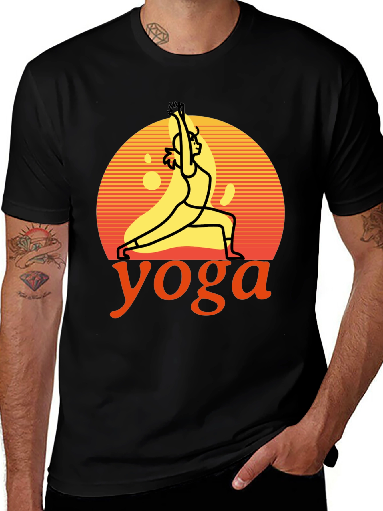 Yoga Graphic Tee - Unisex Black T-Shirt