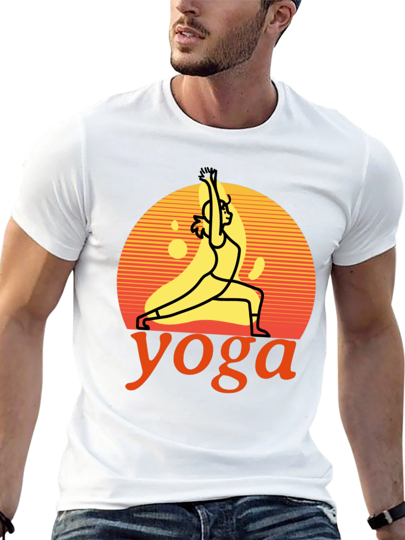 Yoga Graphic Tee - Unisex Black T-Shirt