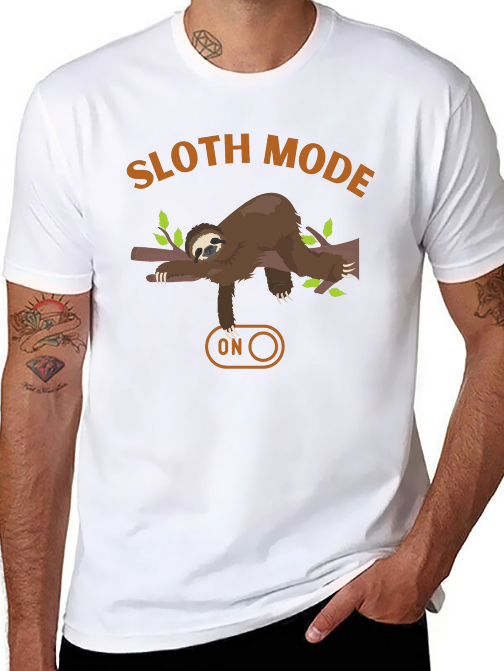 Sloth Mode On Graphic Tee - Relaxed Fit