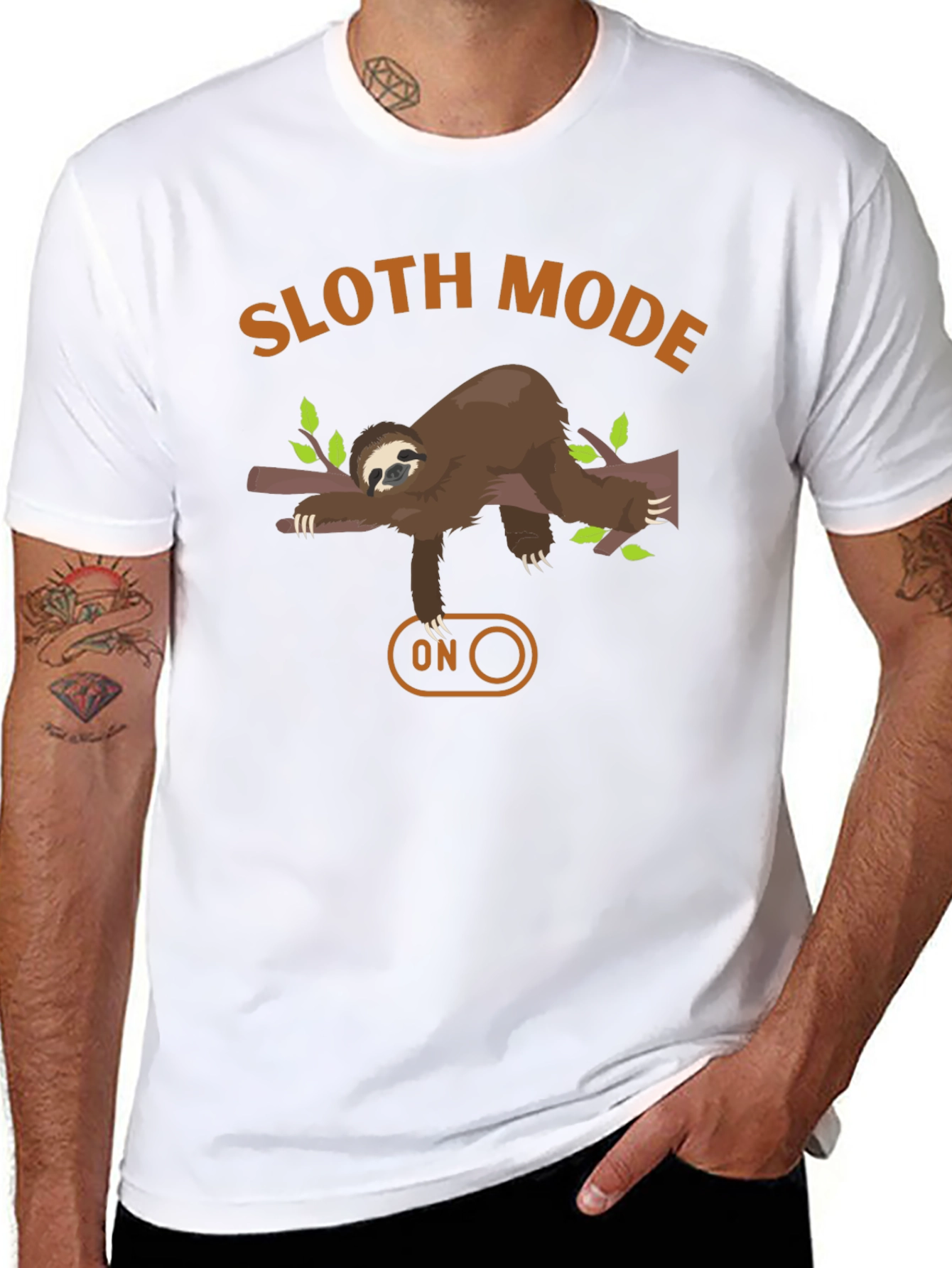 Sloth Mode On Graphic Tee - Relaxed Fit
