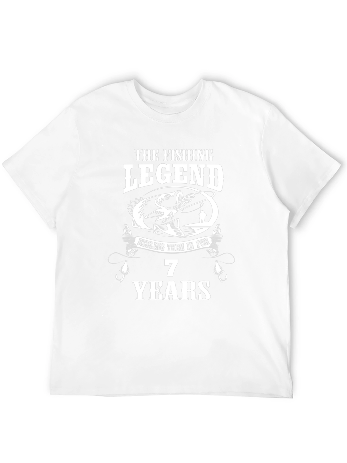 Fishing Legend 7 Years Black Graphic T-Shirt