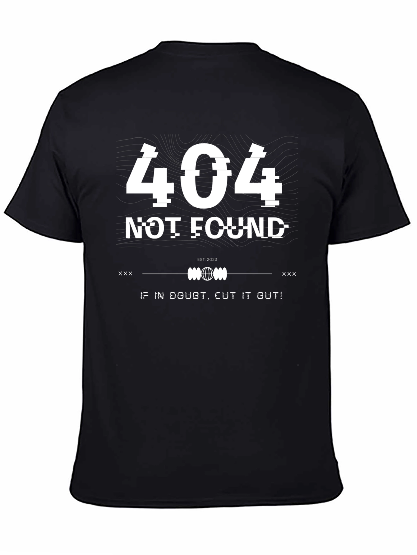404 Not Found Graphic Tee - Black