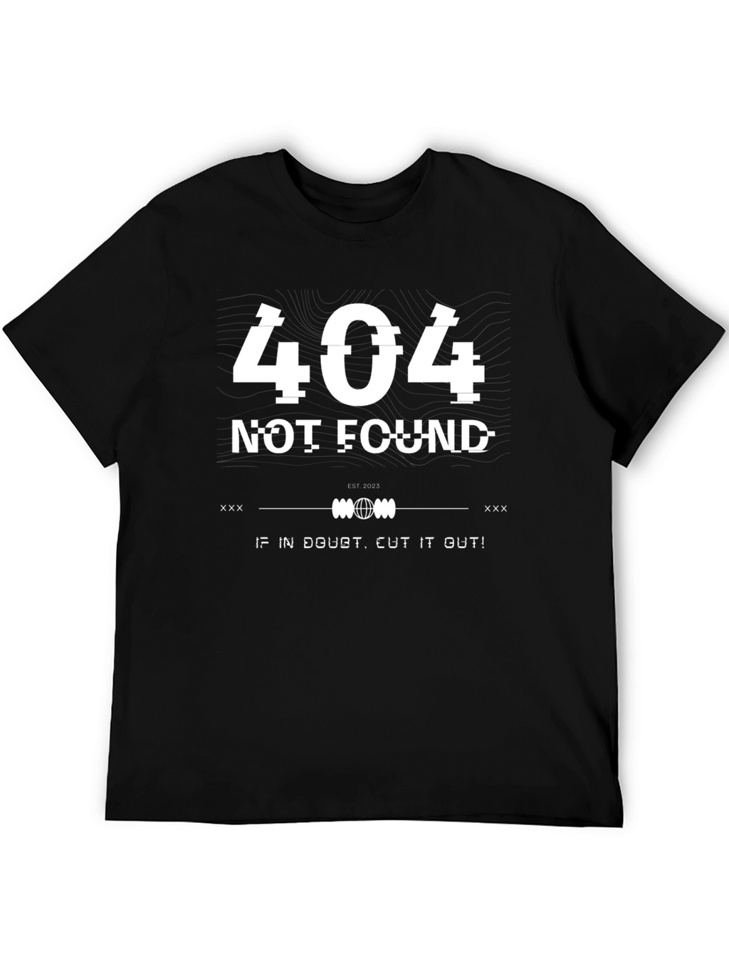 404 Not Found Graphic Tee - Black