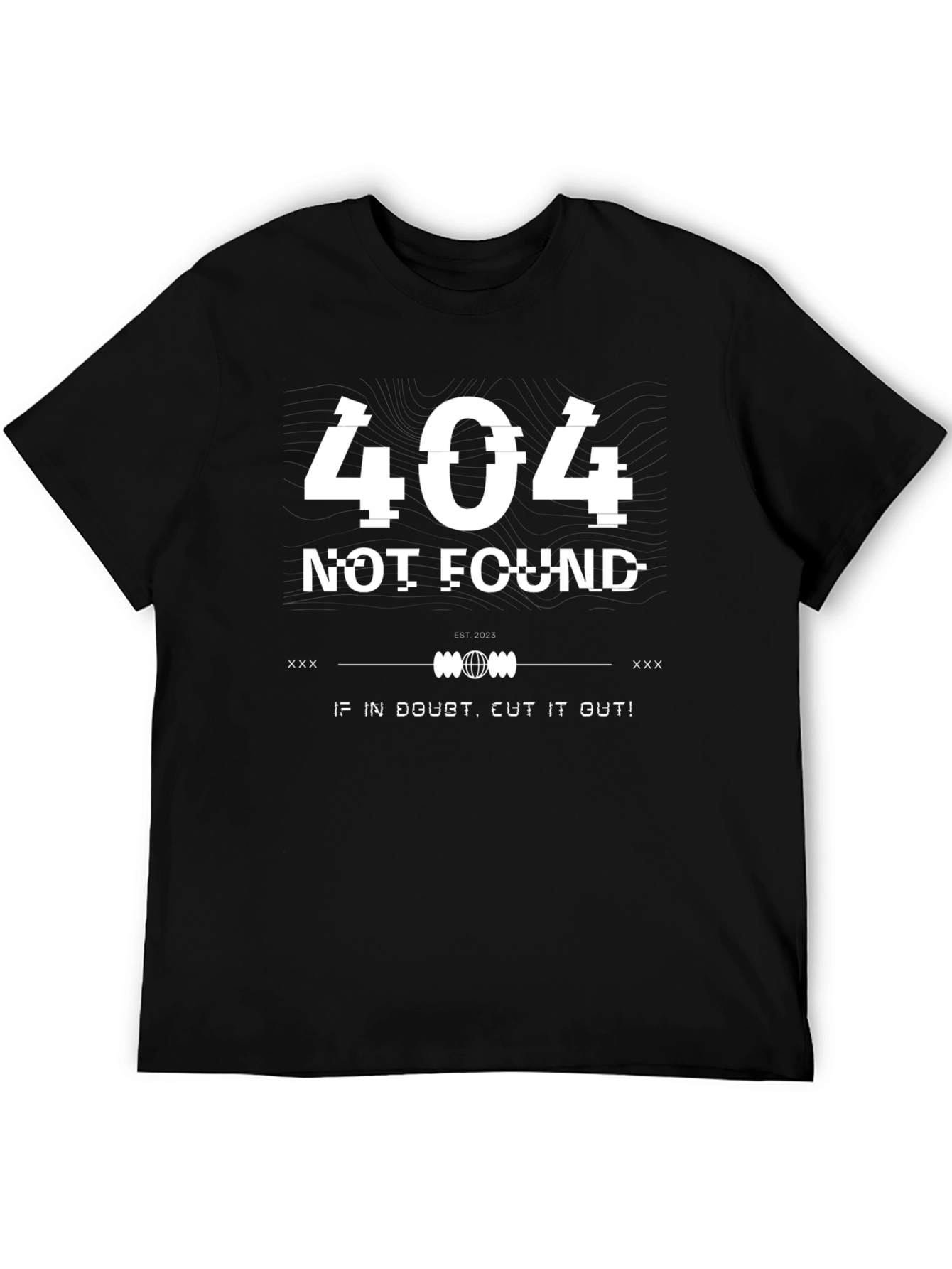 404 Not Found Graphic Tee - Black