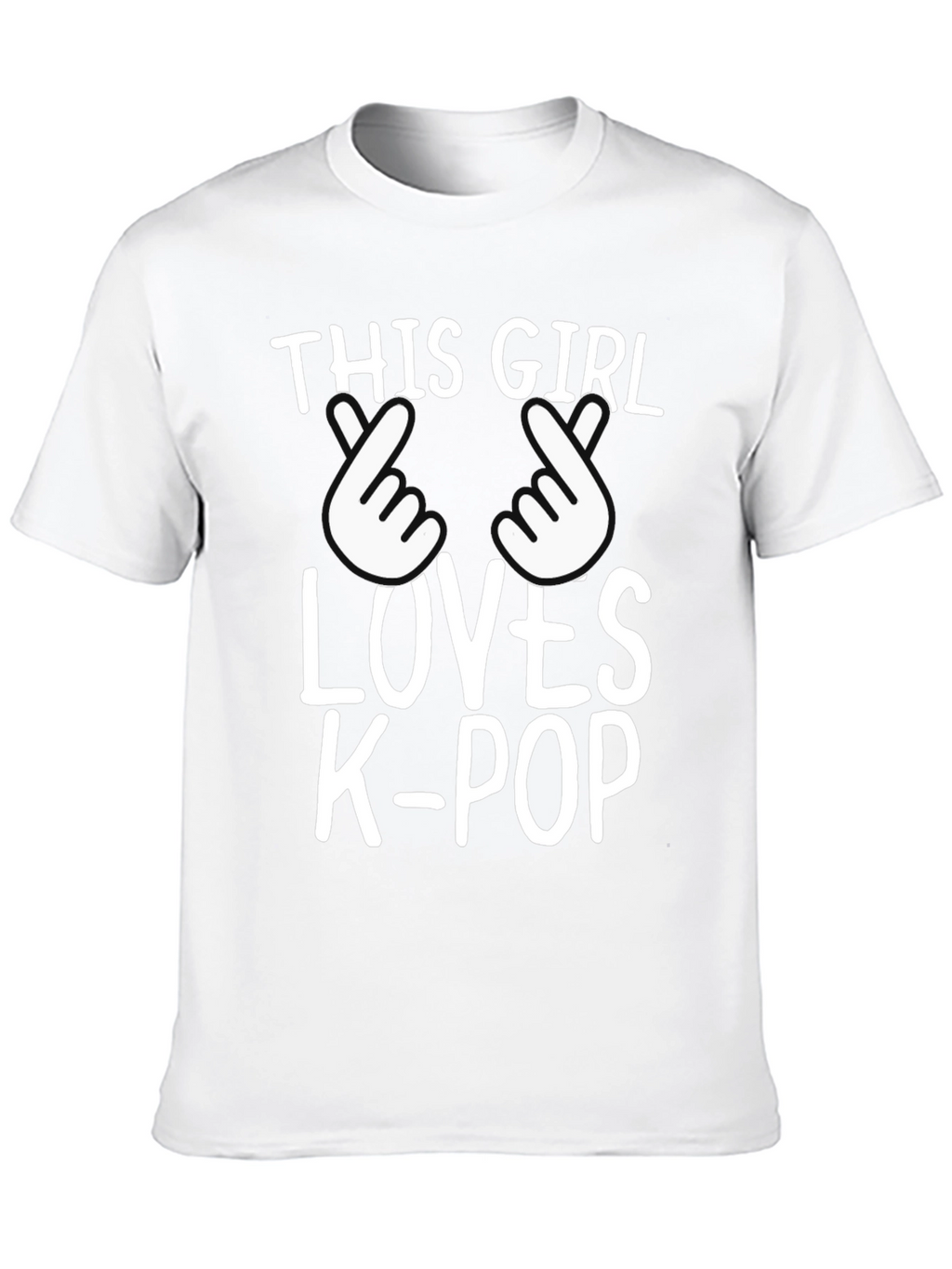 K-Pop Fan T-Shirt: This Girl Loves K-Pop Black Tee