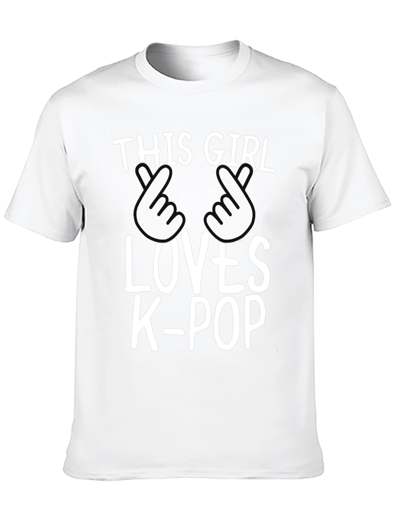 K-Pop Fan T-Shirt: This Girl Loves K-Pop Black Tee