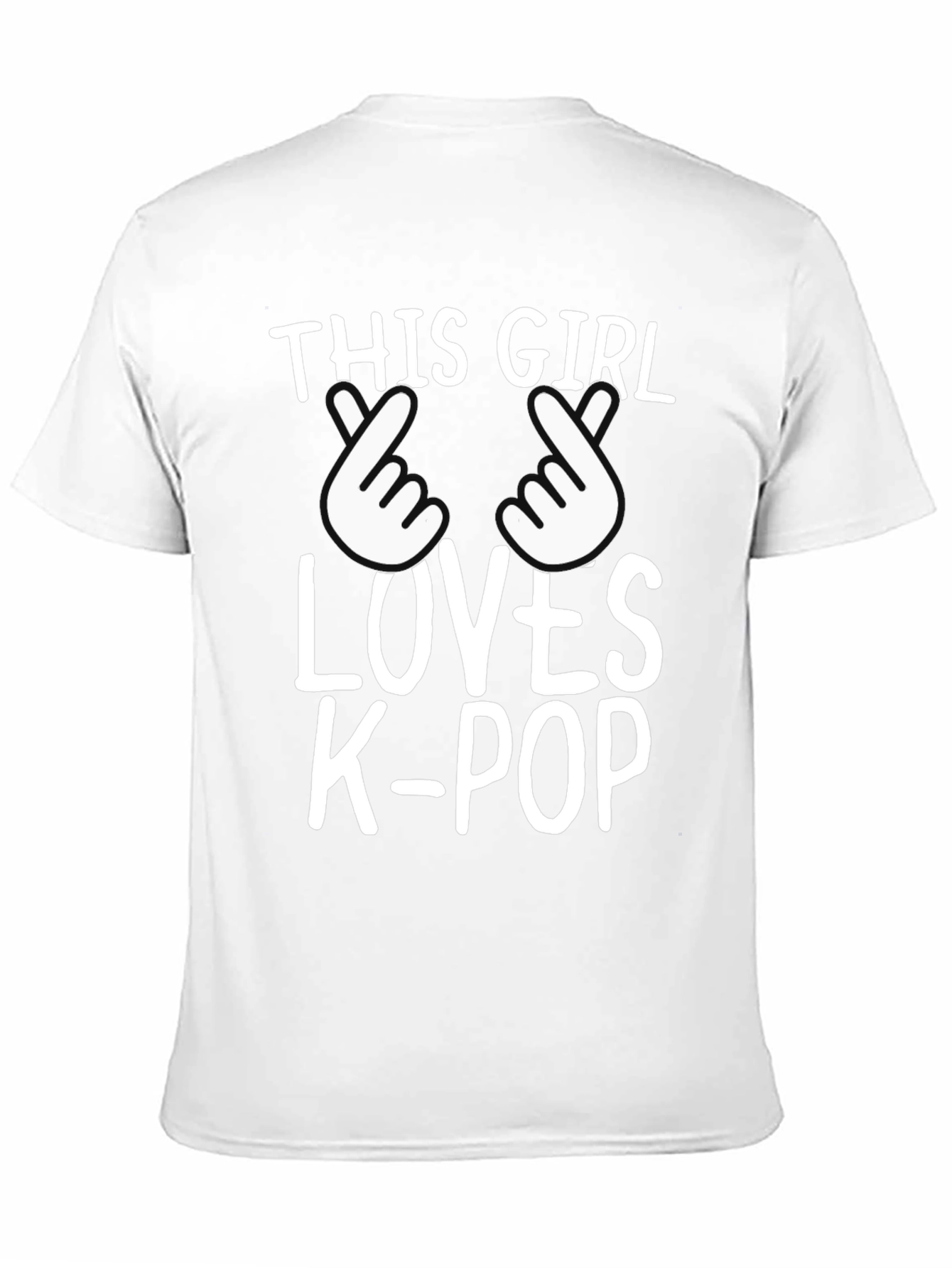 K-Pop Fan T-Shirt: This Girl Loves K-Pop Black Tee