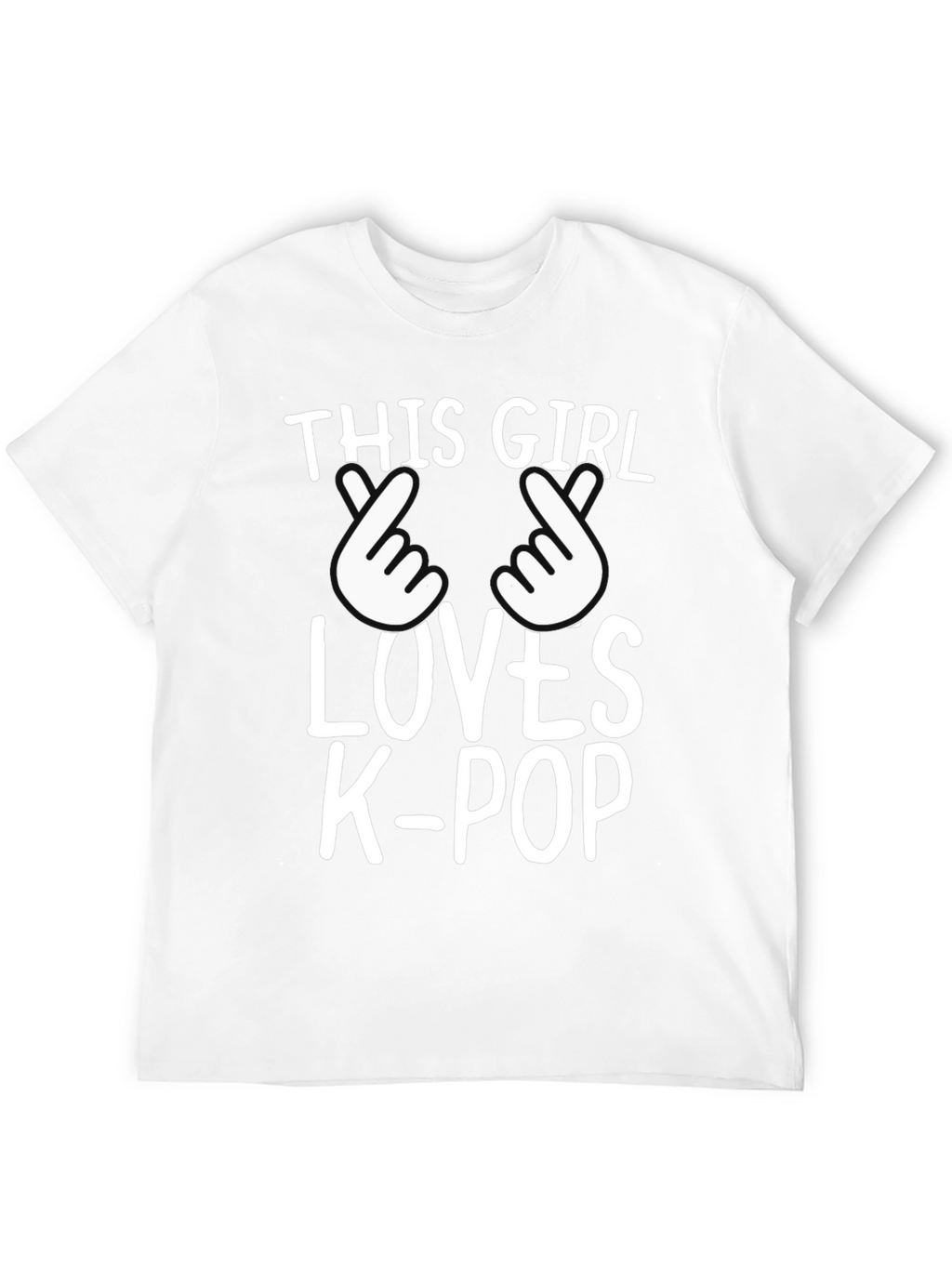 K-Pop Fan T-Shirt: This Girl Loves K-Pop Black Tee
