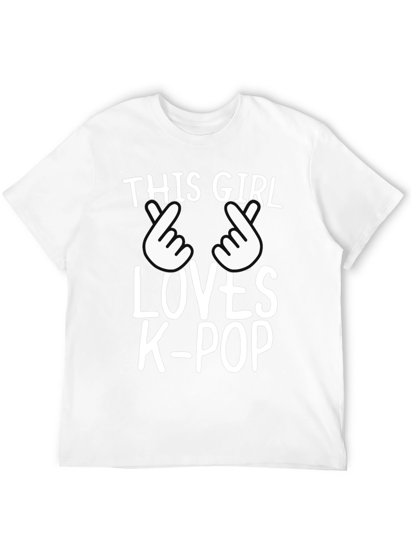 K-Pop Fan T-Shirt: This Girl Loves K-Pop Black Tee